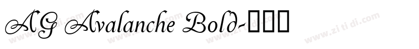 AG Avalanche Bold字体转换